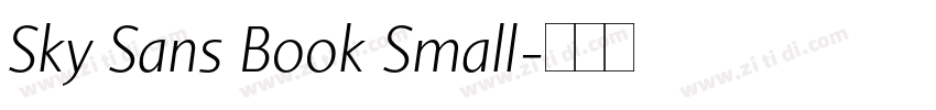Sky Sans Book Small字体转换 Sky Sans Book Small字体转换
